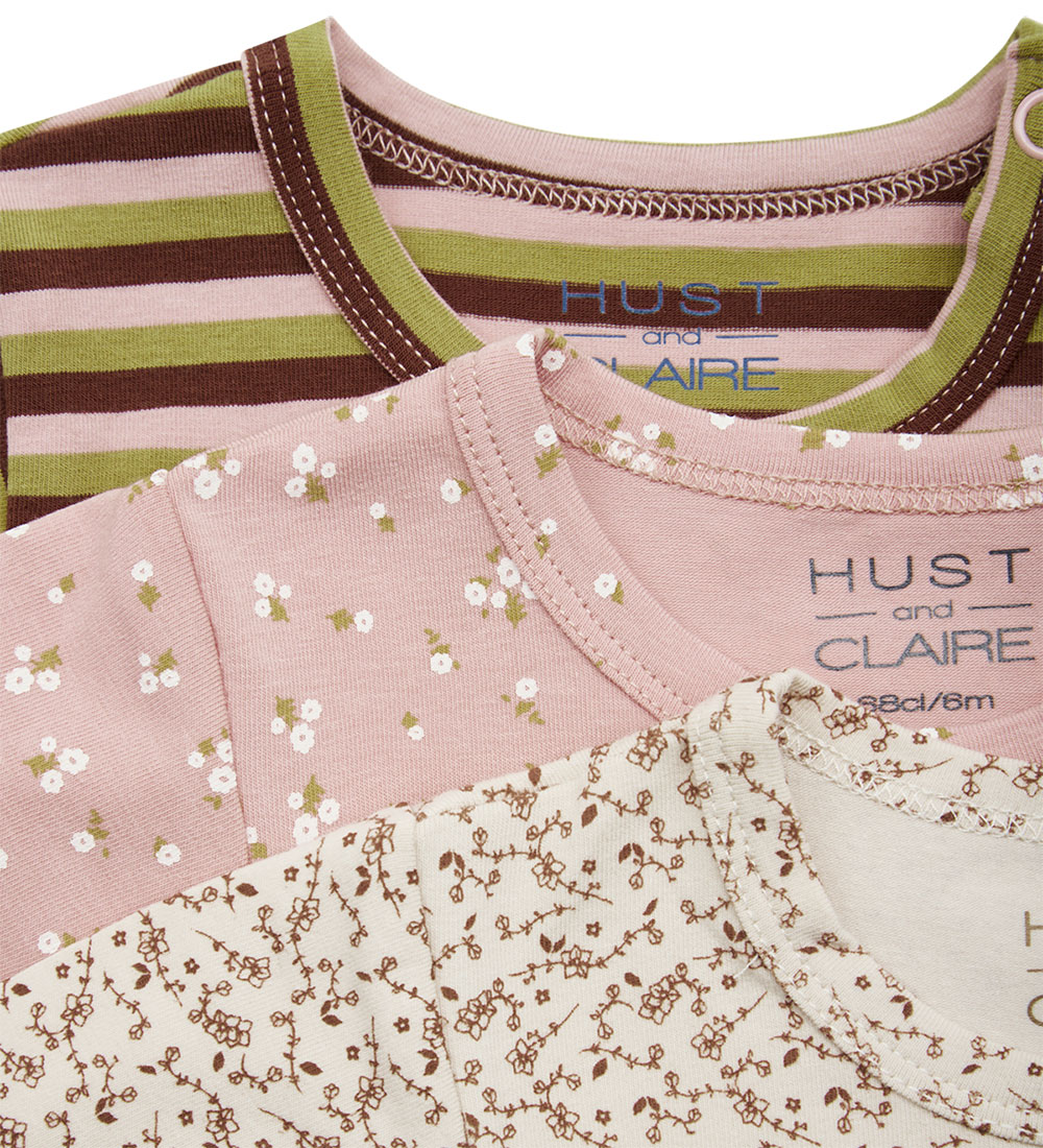 Hust and Claire Body l/æ - 3-pak - Blue - Dusty Rose