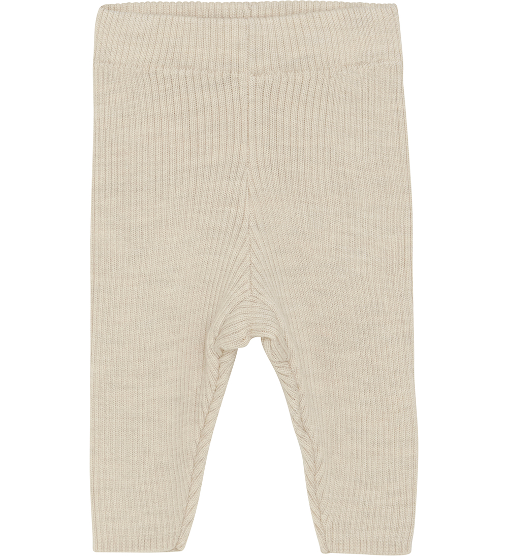 CeLaVi Leggings - Uld - Strik - Dune Melange
