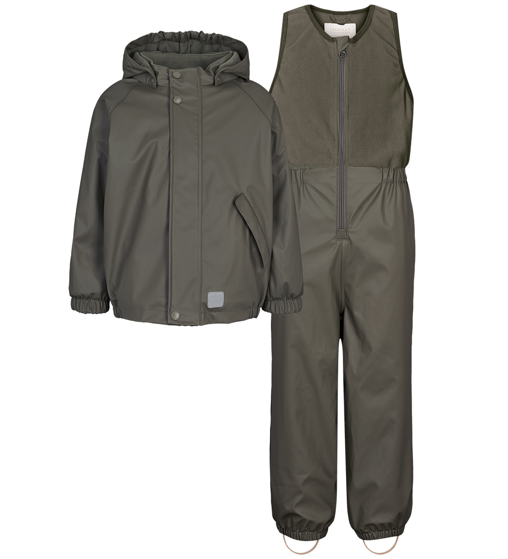 MarMar Regntøj m. Fleece - PU - Obo - Olive Leaf