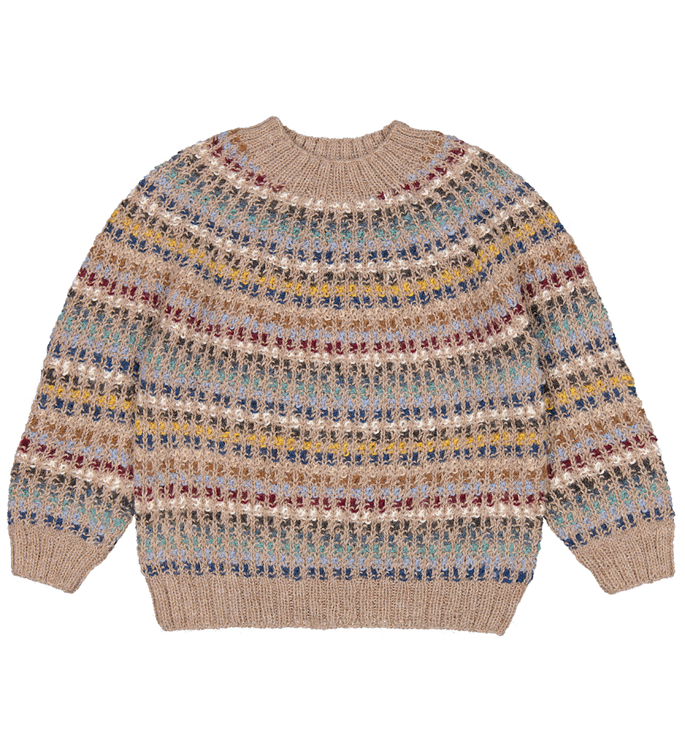MarMar Bluse - Uld - Tyama - Beige/Multifarvet