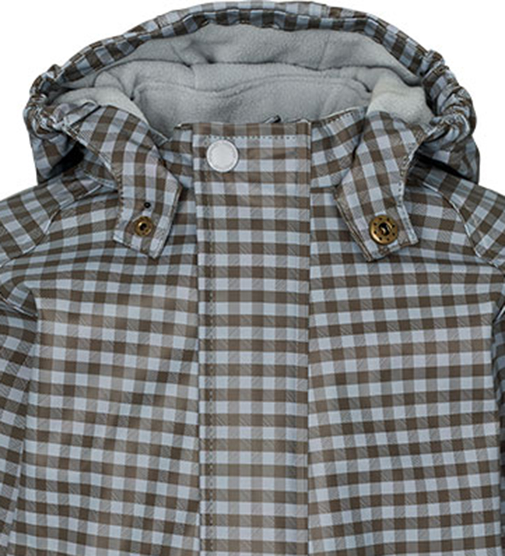 MarMar Regndragt m. Fleece - PU - Orion - Espresso Check