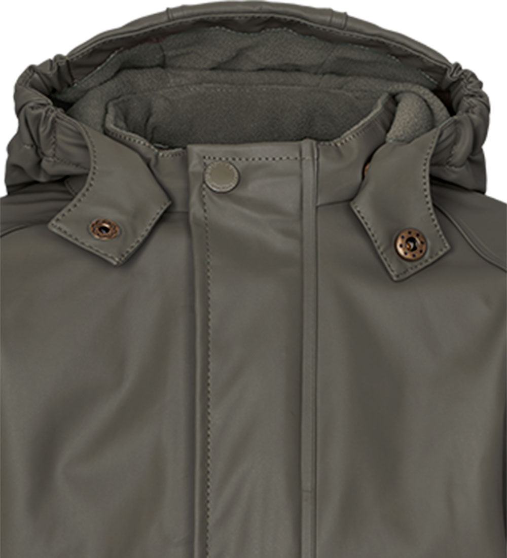 MarMar Regndragt m. Fleece - PU - Orion - Olive Leaf