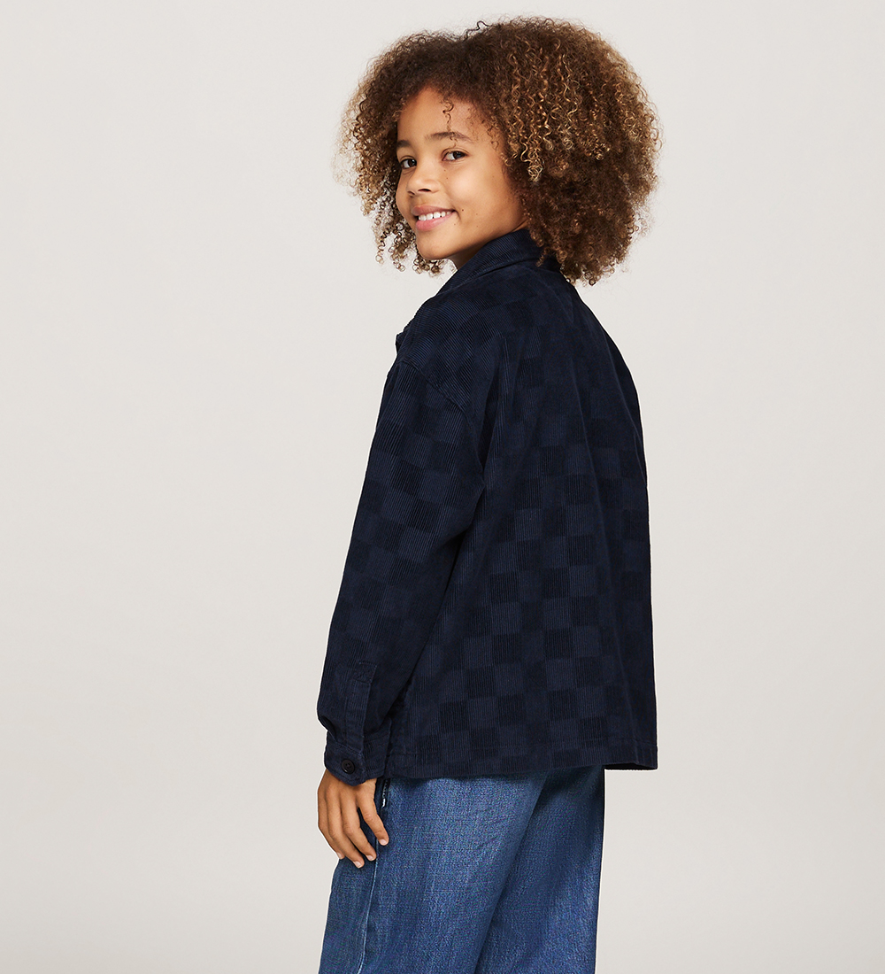 Tommy Hilfiger Fløjlsskjorte - Checkerboard Corduroy - Desert Sk