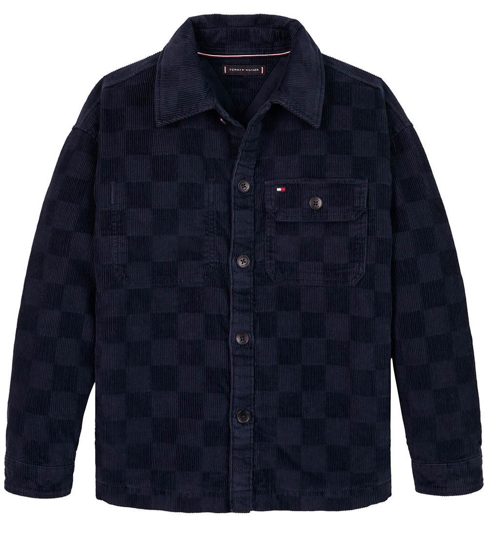 Tommy Hilfiger Fløjlsskjorte - Checkerboard Corduroy - Desert Sk