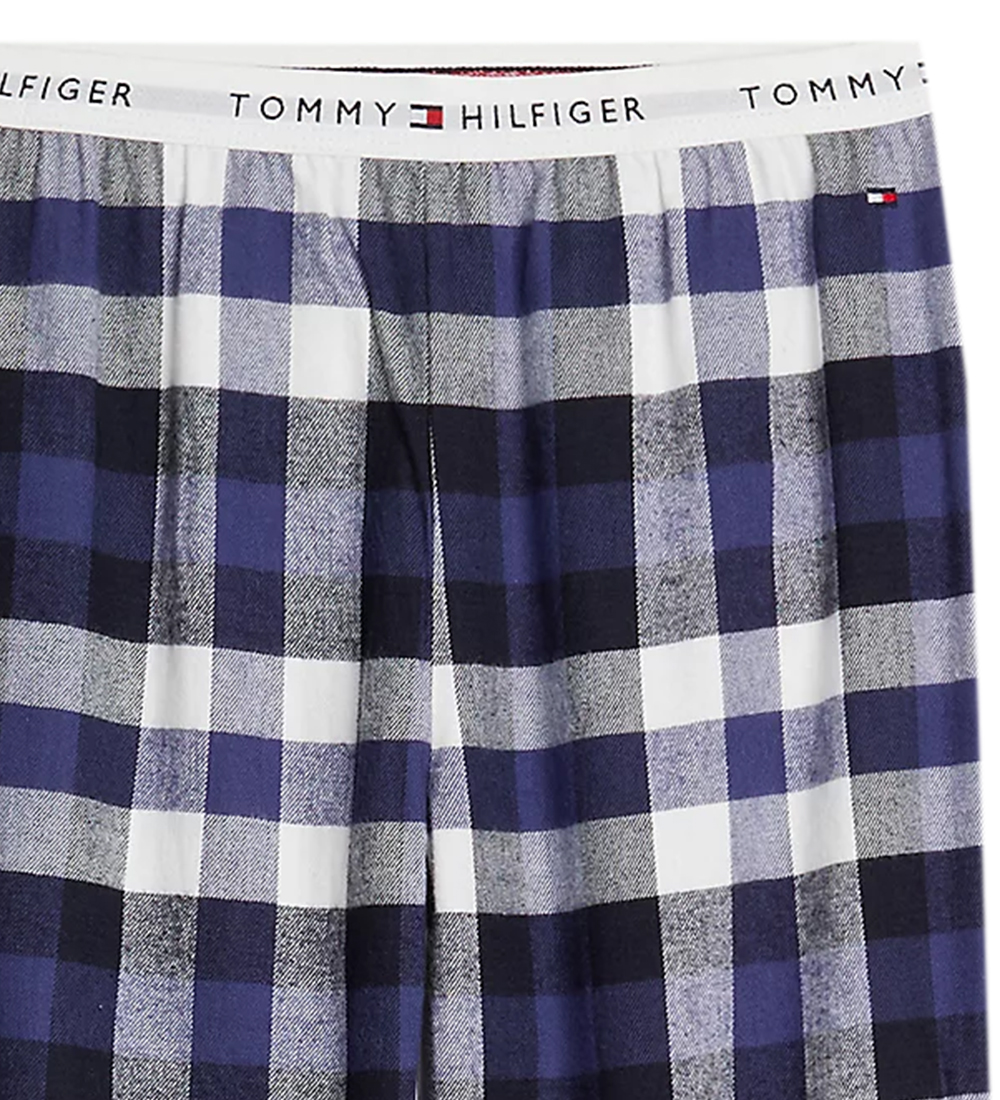 Tommy Hilfiger Natbukser - Flannel - Heritage Check Midi Blue In