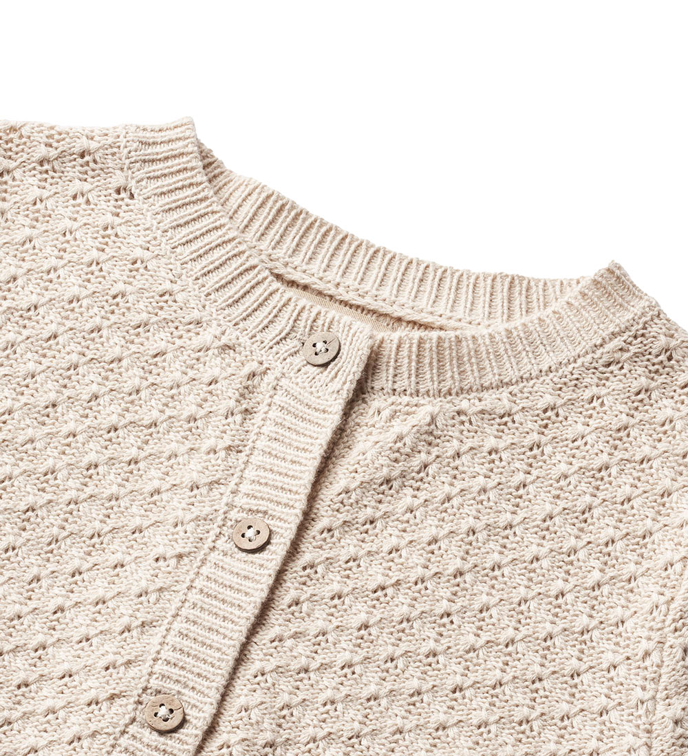 Wheat Cardigan - Strik - Magnella - Offwhite m. Hulmønster
