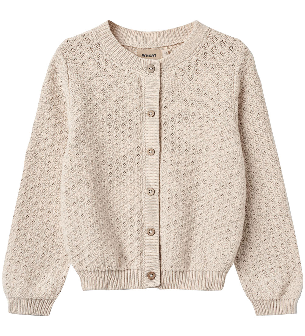 Wheat Cardigan - Strik - Magnella - Offwhite m. Hulmønster