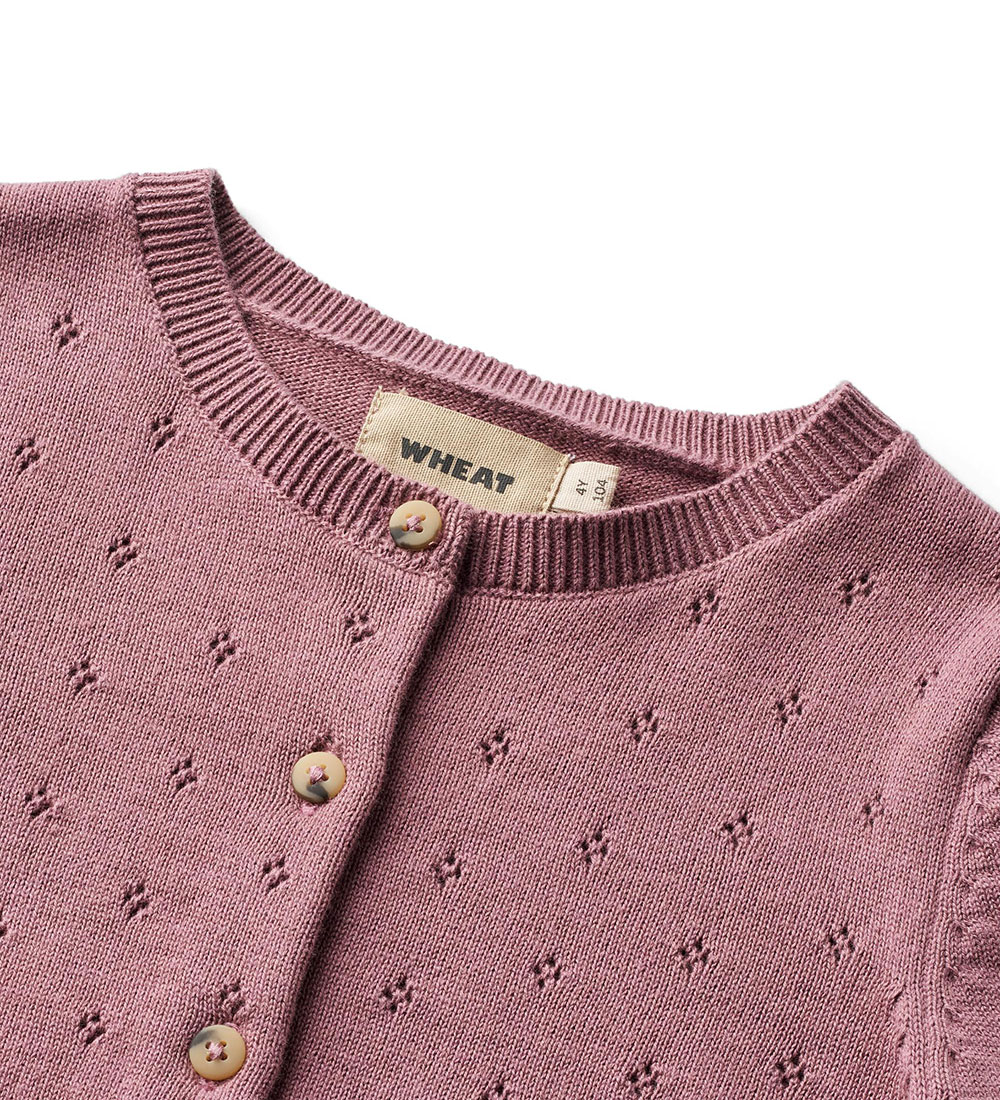Wheat Cardigan - Strik - Maia - Lavender Dawn m. Hulmønster