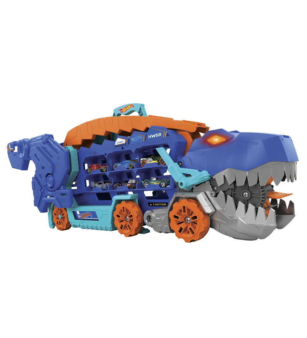 Hot Wheels Lastbil m. Lys/Lyd - City Ultimate T-Rex Transporter