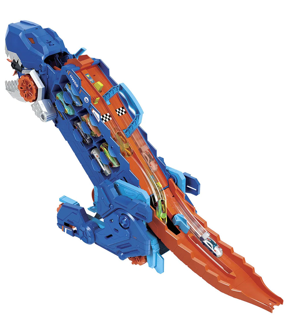 Hot Wheels Lastbil m. Lys/Lyd - City Ultimate T-Rex Transporter