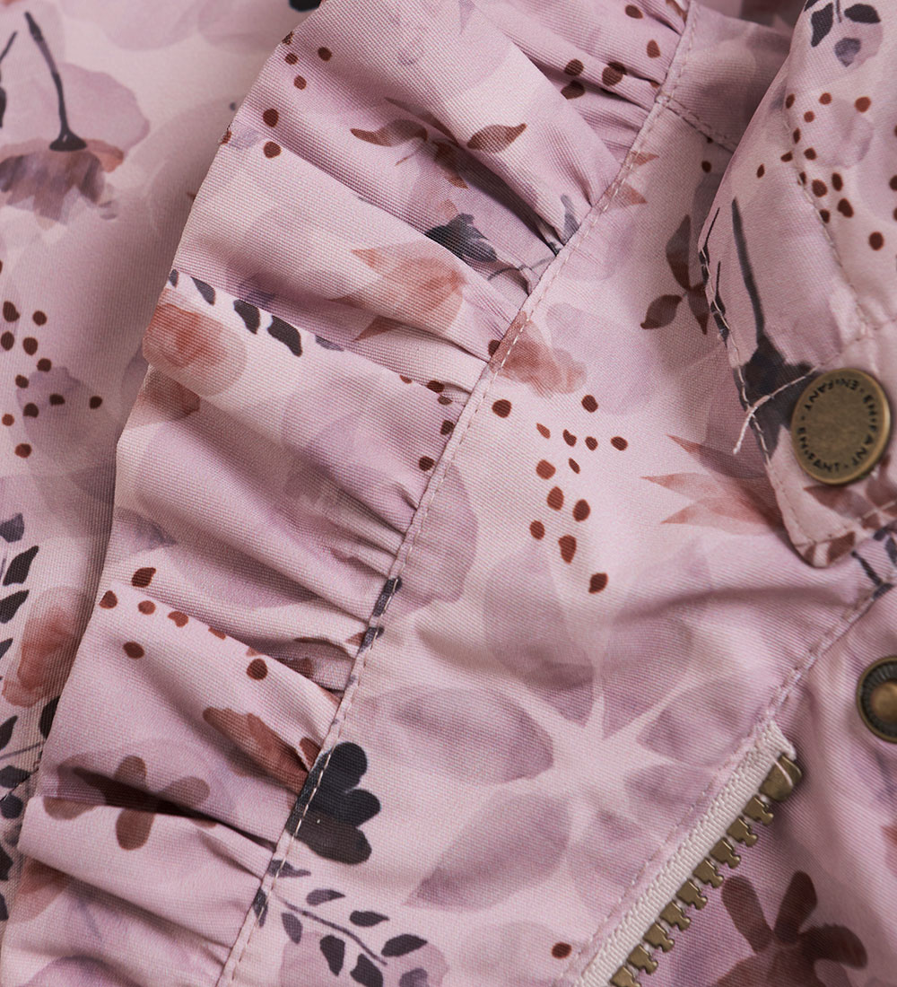 En Fant Flyverdragt - Burnished Lilac m. Blomster