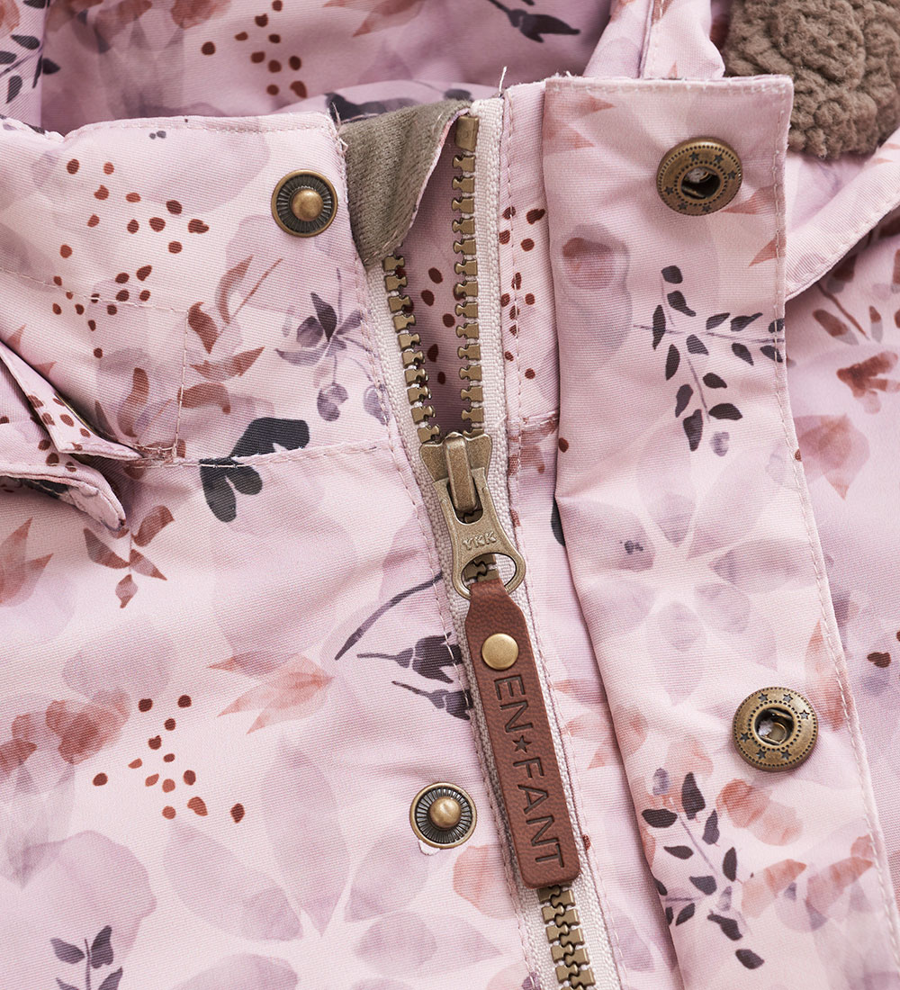 En Fant Flyverdragt - Burnished Lilac m. Blomster