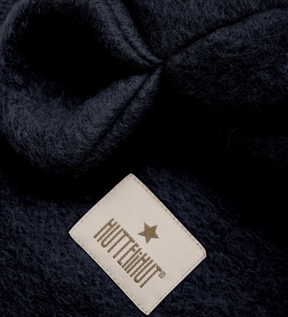 Huttelihut Elefanthue - Uld - 2-lags - Dark Navy m. Ører