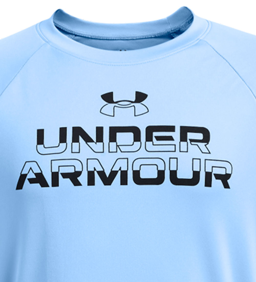 Under Armour T-Shirt - Tech Split Wordmark - Horizon Blue
