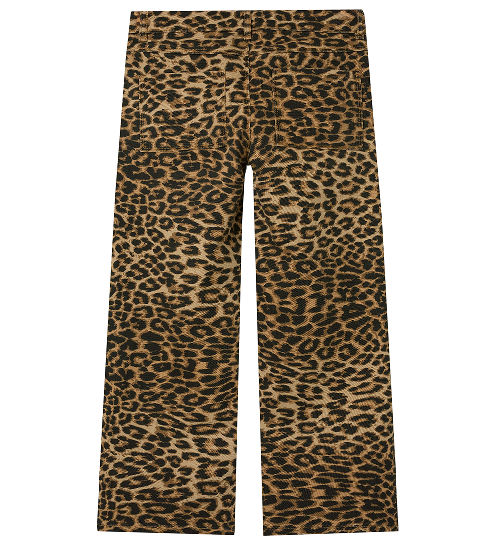 Name It Bukser - Twill - NkfRose - Silver Mink/Leopard