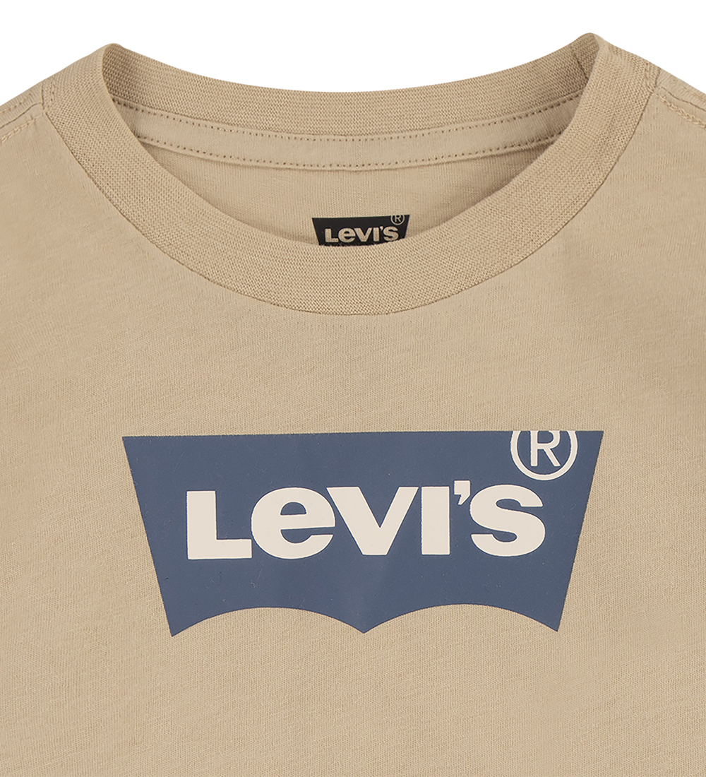 Levis Bluse - Safari/Navy m. Logo
