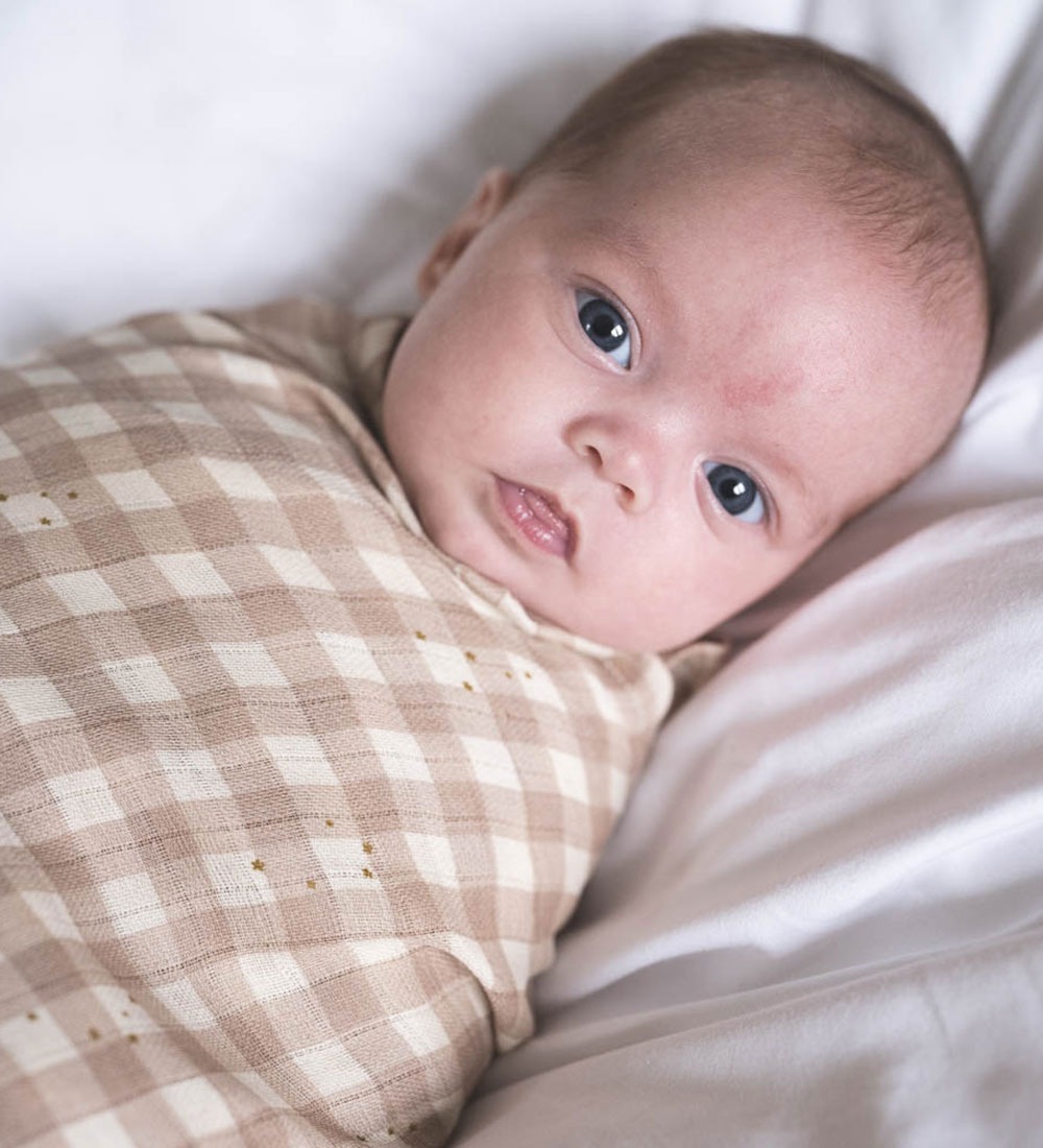 That's Mine Babysvøb - 120x120 cm - Jana - Stardust Check Beige