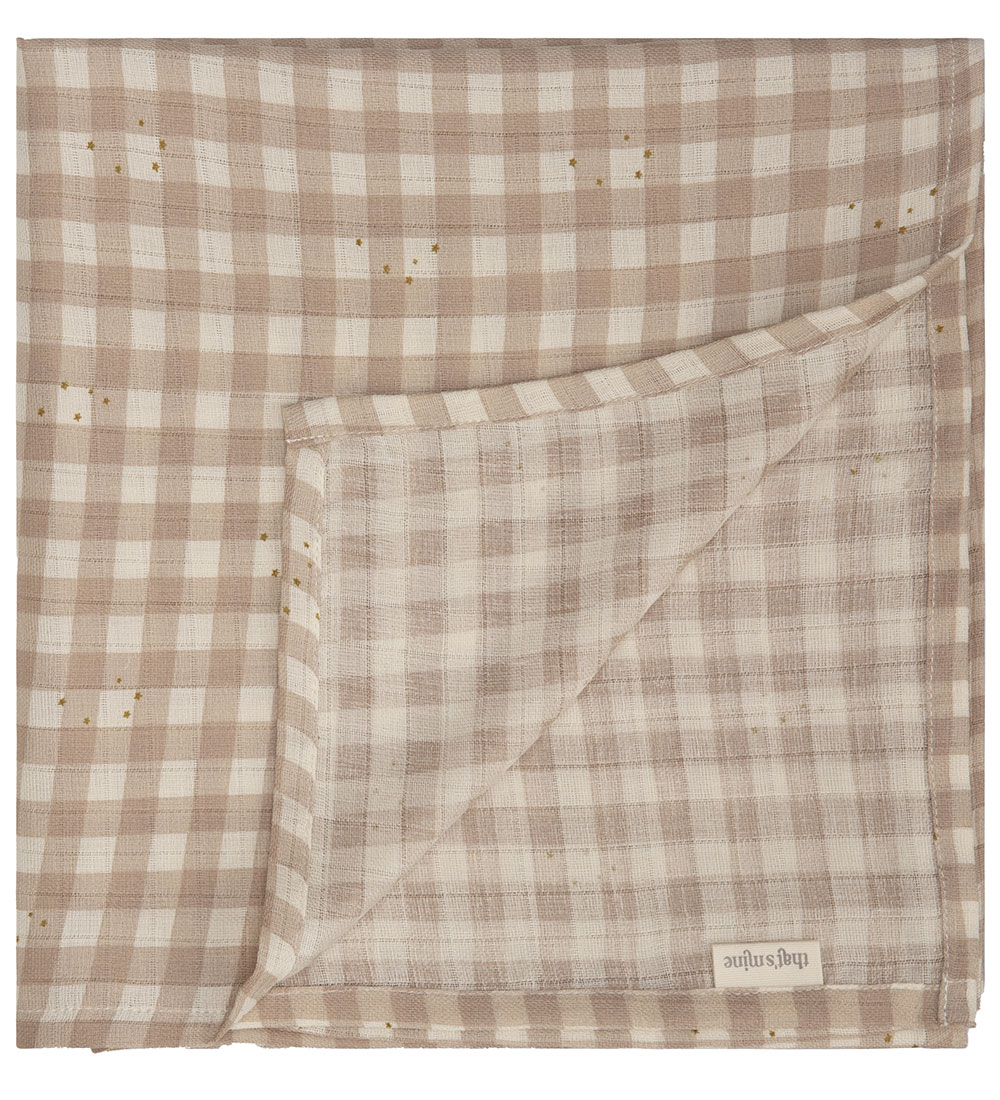 That's Mine Babysvøb - 120x120 cm - Jana - Stardust Check Beige