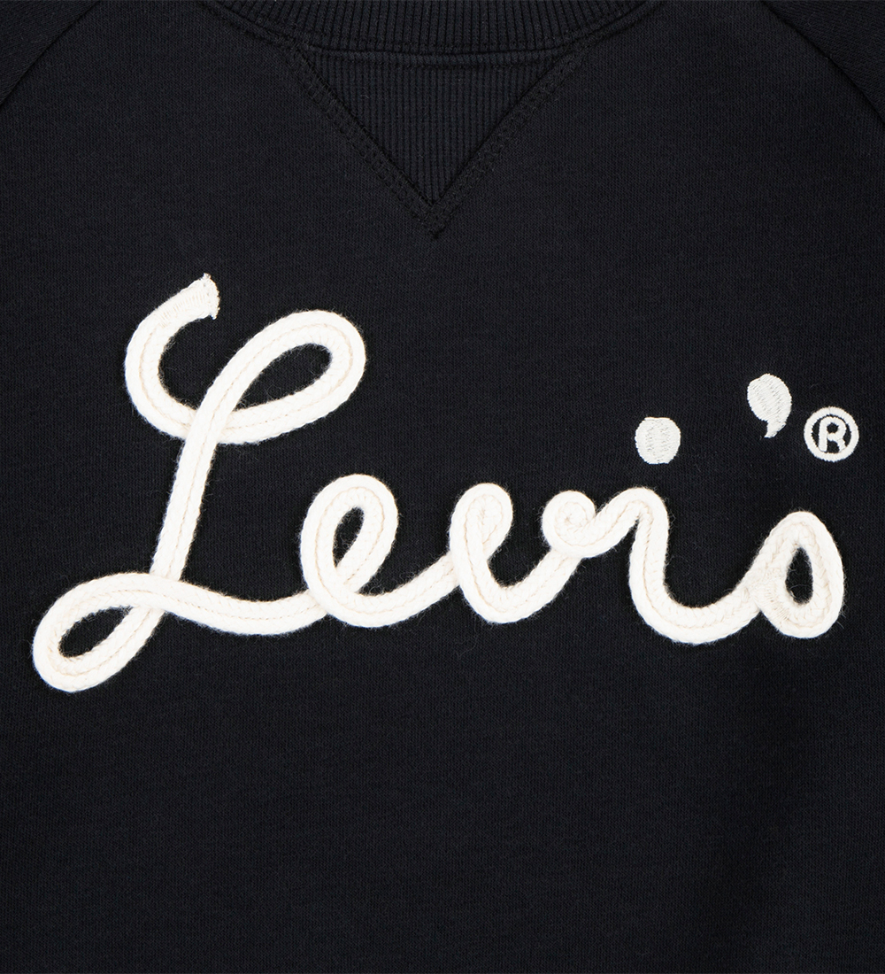 Levis Sweatshirt - Jet Black m. Hvid