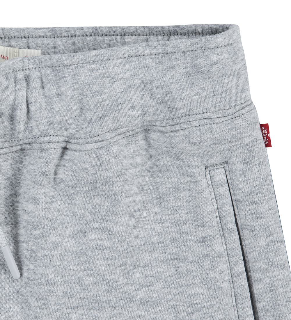 Levis Sweatpants - Wide Leg - Gråmeleret m. Rød