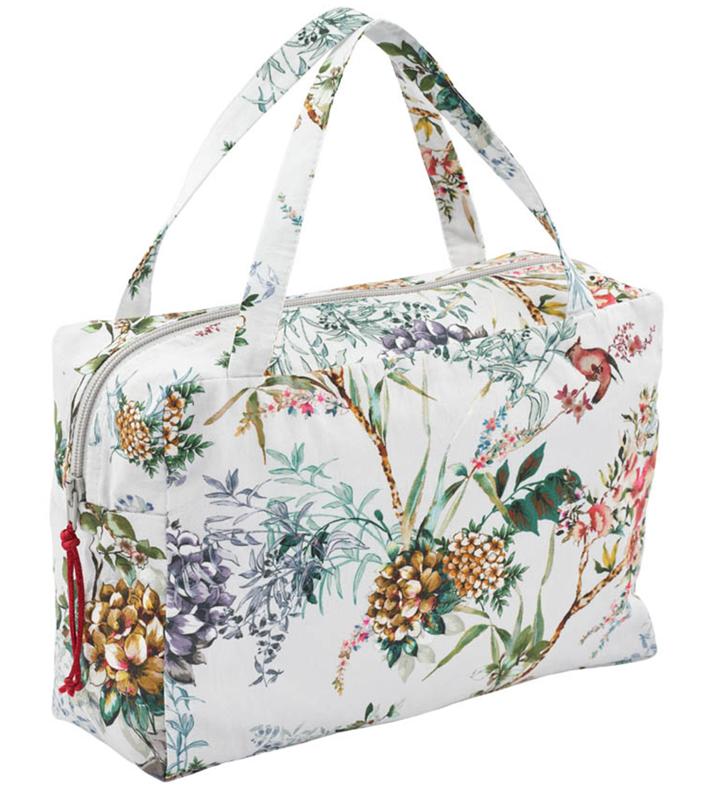 Christina Rohde Toilettaske - Blågrå m. Blomster