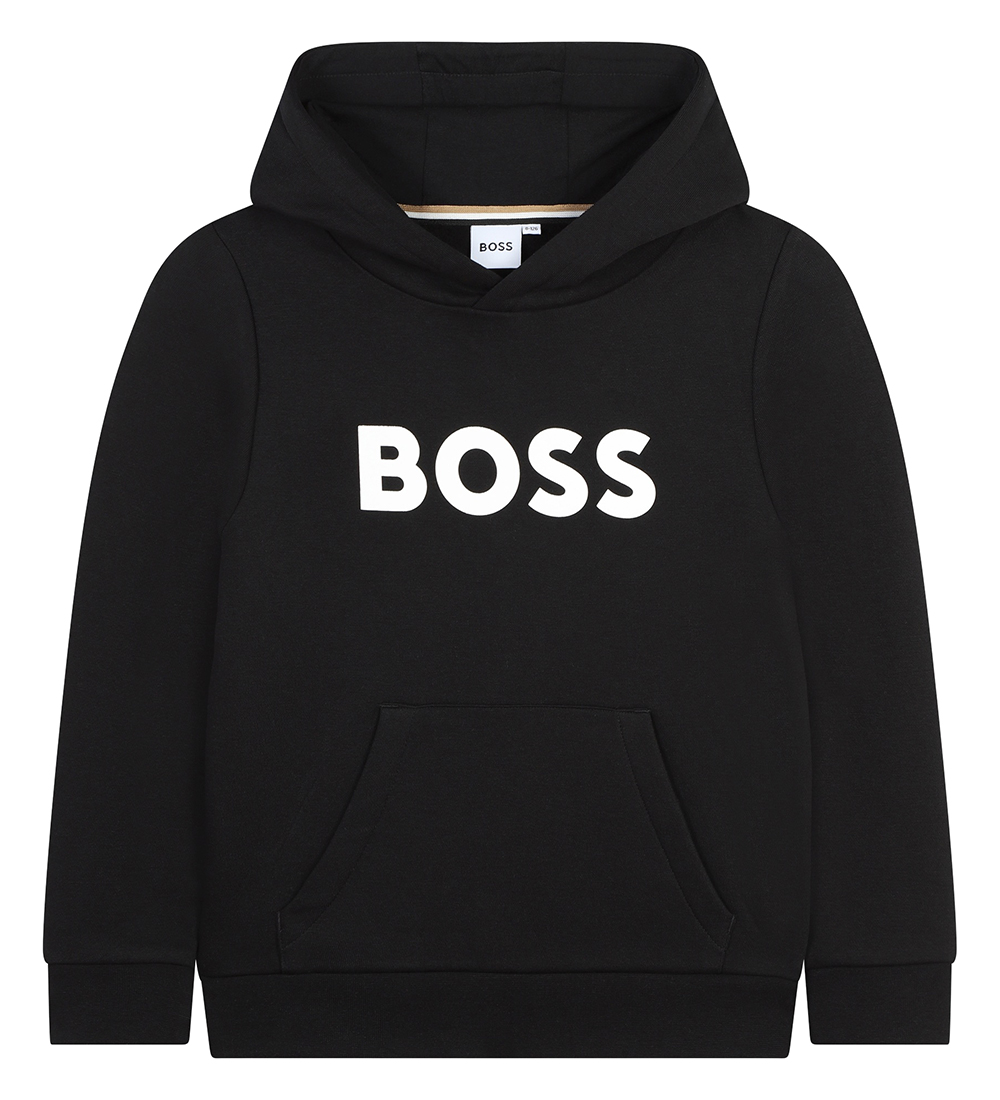BOSS Hættetrøje - Sort m. Hvid