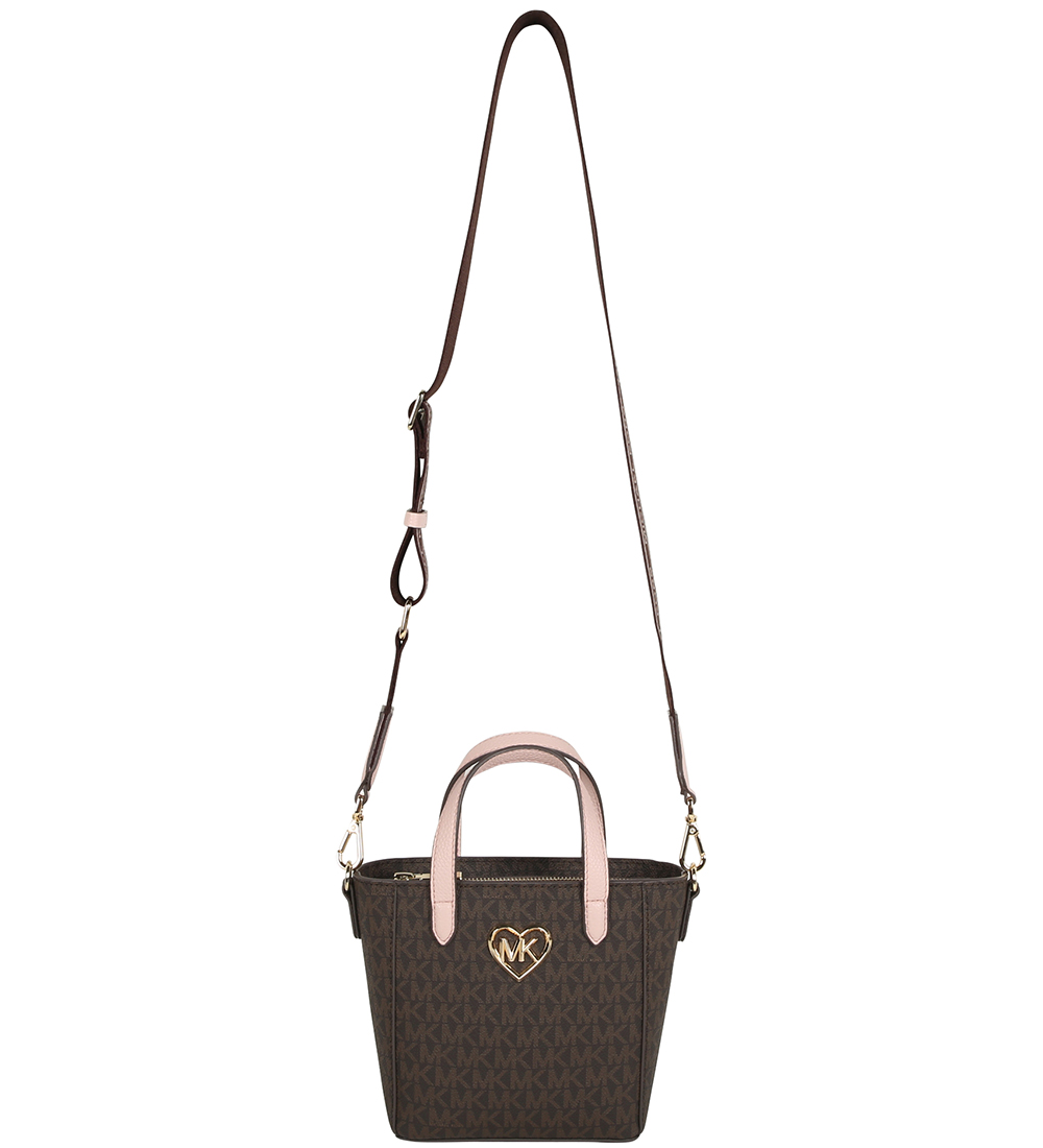 Michael Kors Skuldertaske - Brun/Rosa m. Guld