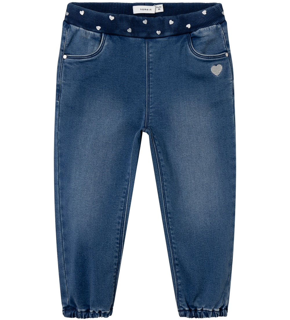 Name It Jeans m. Fleece - NmfBella - Flecce - Dark Blue Denim m.