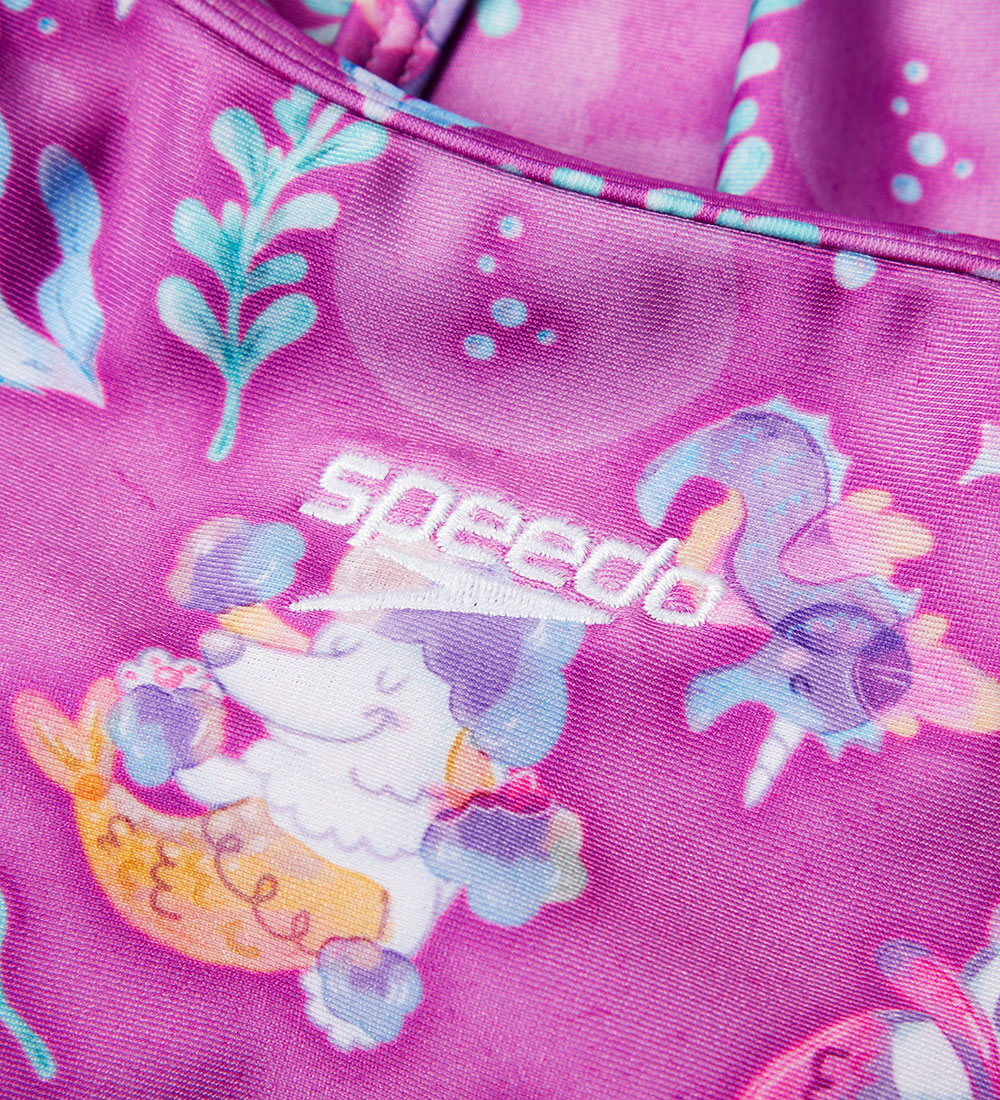Speedo Badedragt - Digital Frill - Pink/Purple