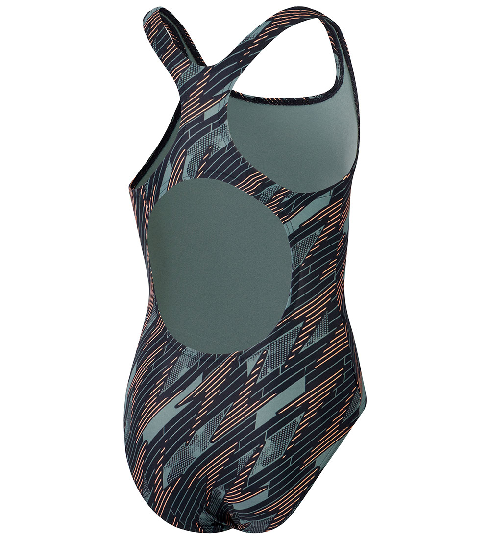 Speedo Badedragt - Hyperboom Allover Medalist - Black/Green
