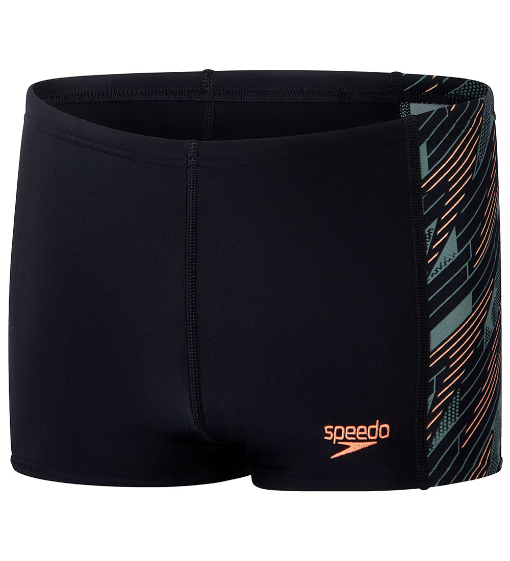 Speedo Badebukser - Hyperboom Panel Aquashort - Black/Green