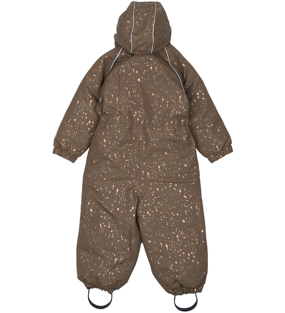 Mikk-Line Flyverdragt - Metallisk print - Chocolate Chip