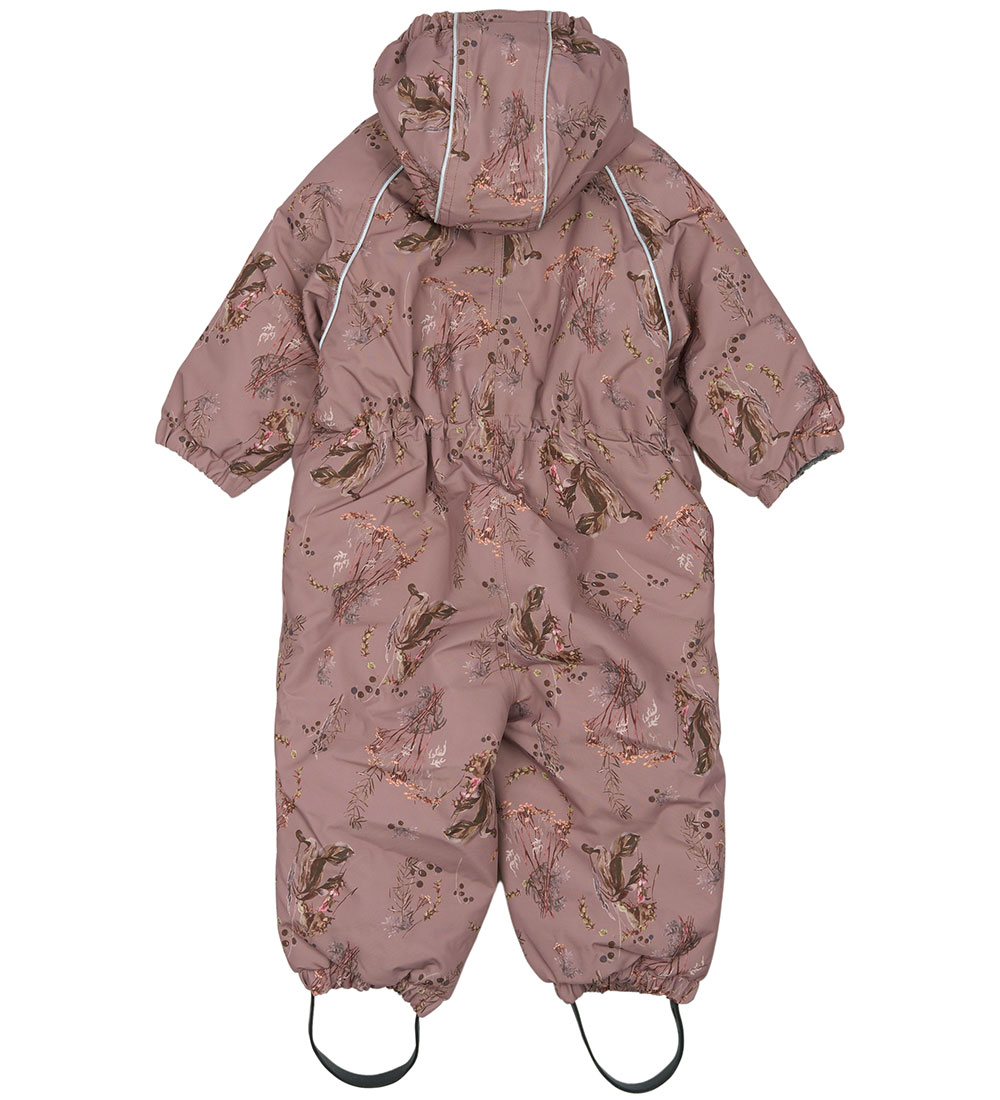 Mikk-Line Flyverdragt - Aop Floral - Twilight Mauve