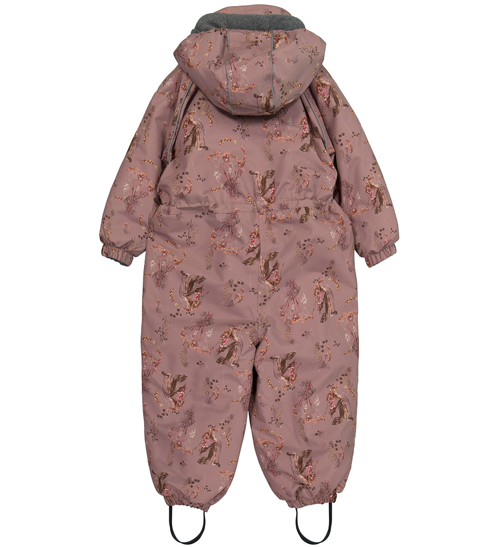 Mikk-Line Flyverdragt - Aop Floral - Twilight Mauve