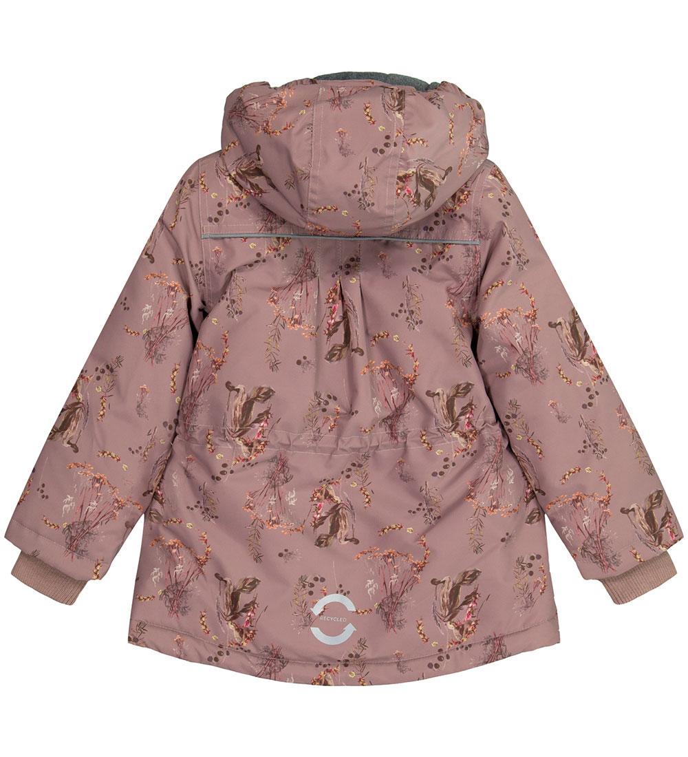 Mikk-Line Vinterjakke - Aop Floral - Twilight Mauve