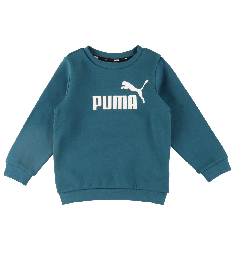 Puma Træningssæt - Minicats ESS Crew Jogger - Cold Green
