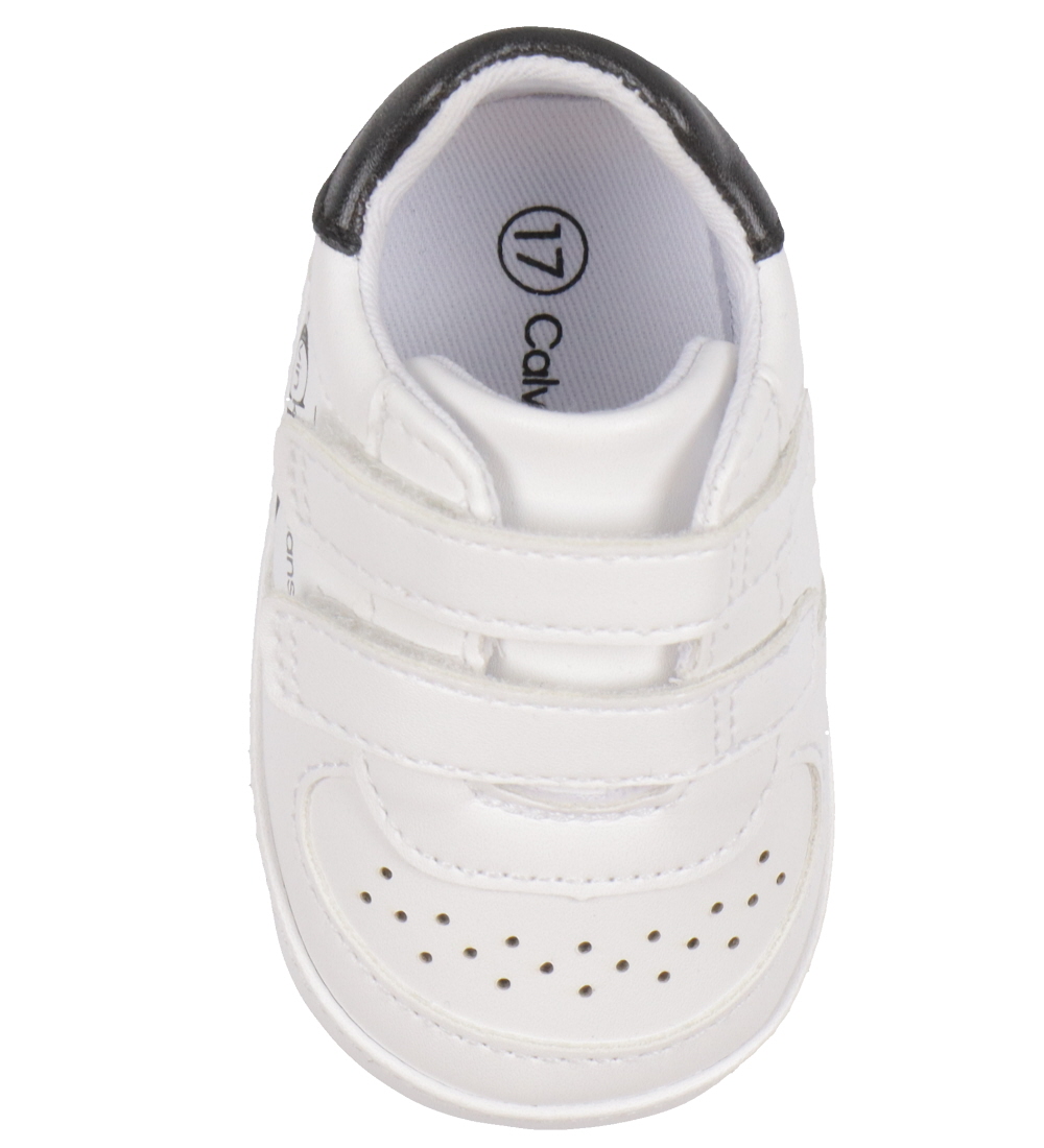 Calvin Klein Sko - Low Cut Velcro - Hvid/Sort