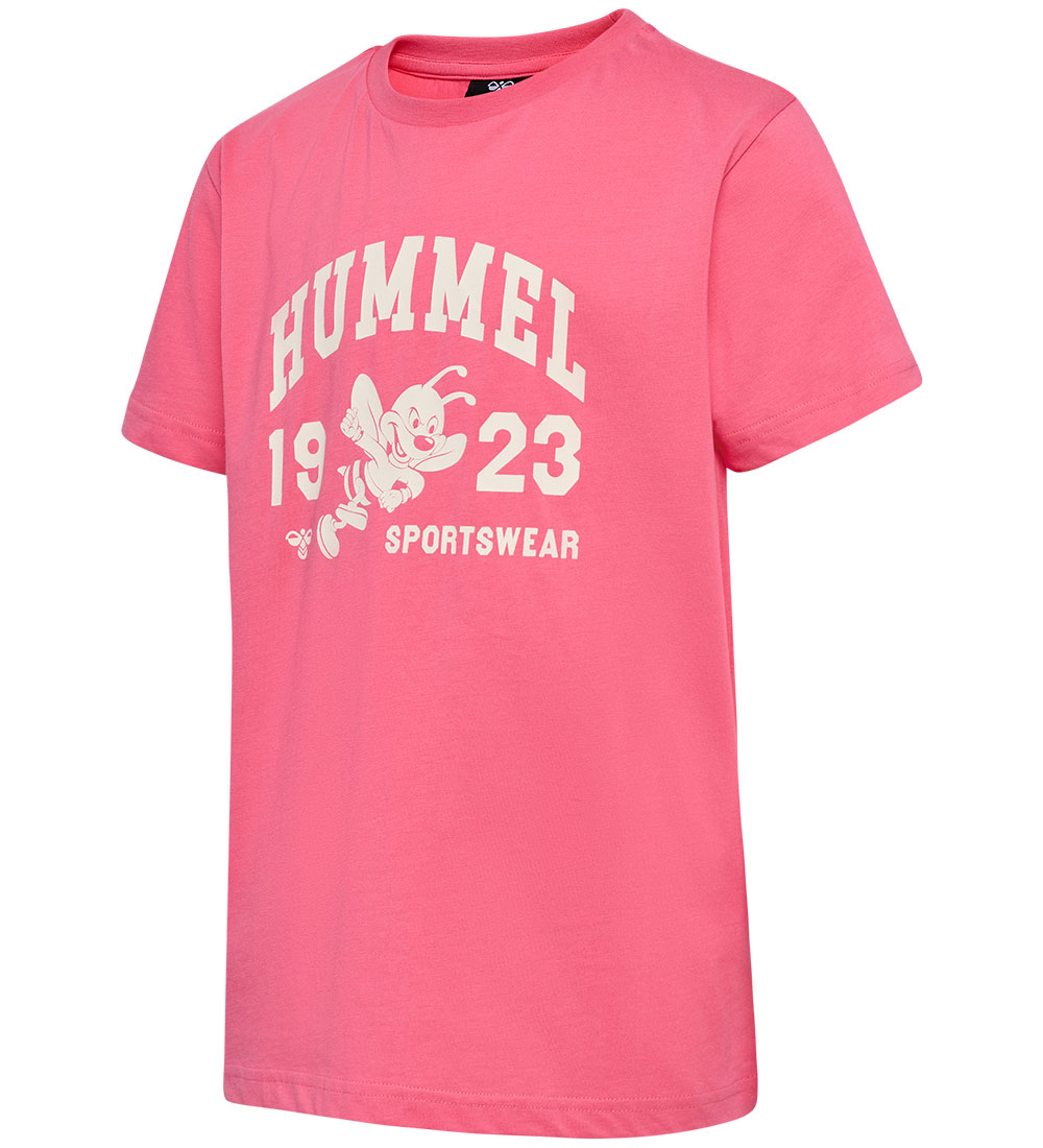 Hummel T-shirt - HmlPrint - Bubblegum