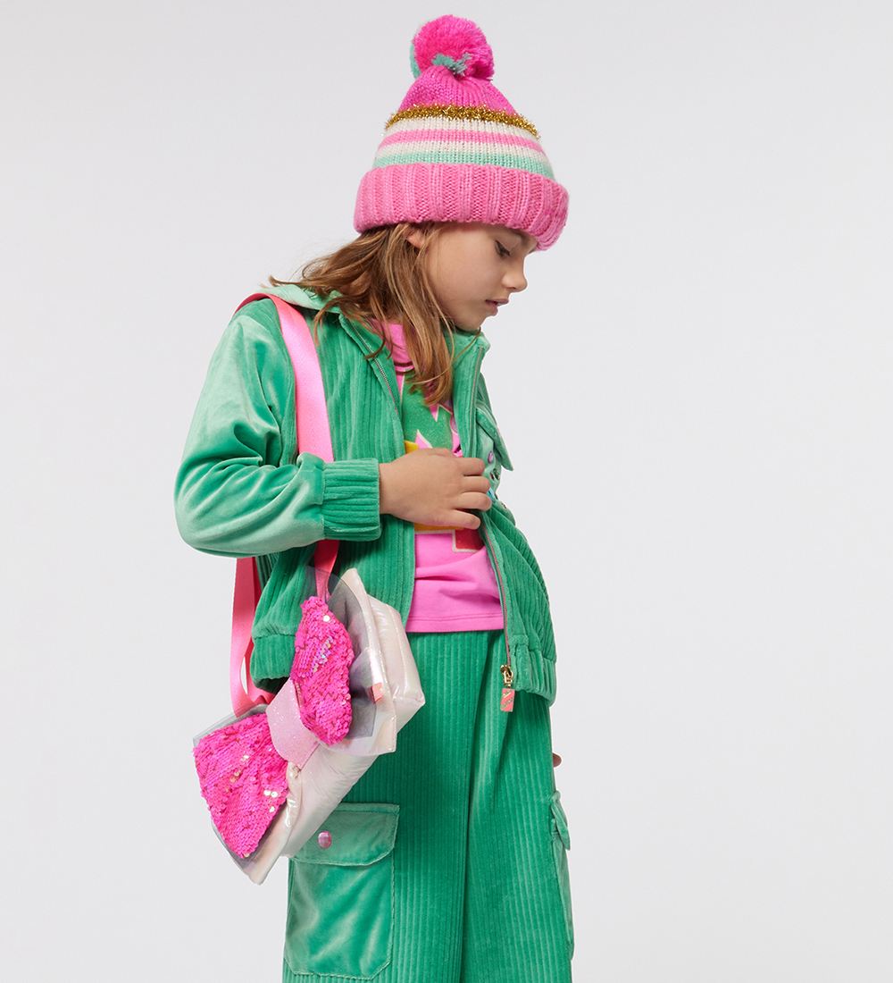 Billieblush Skuldertaske - Pink/Pallietter m. Sløjfr