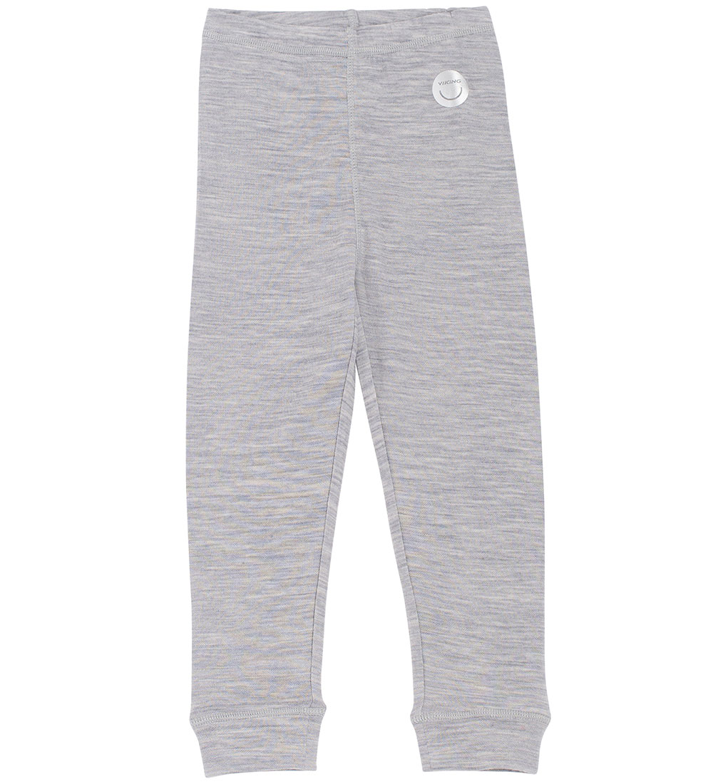 Viking Bukser - Uld/Bambus - Baselayer - Grey/Light Grey