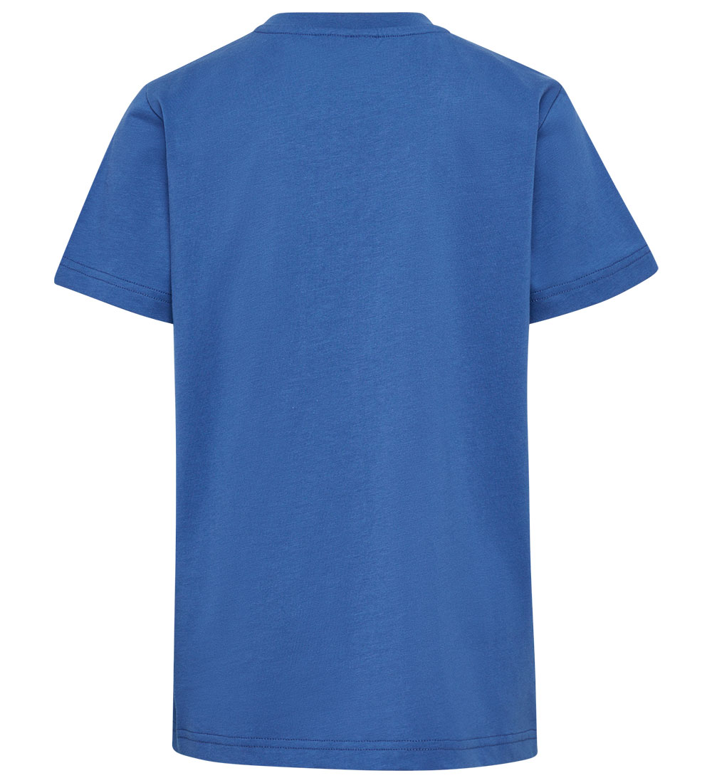 Hummel T-shirt - hmlPrint - Bright Cobalt/Black Iris