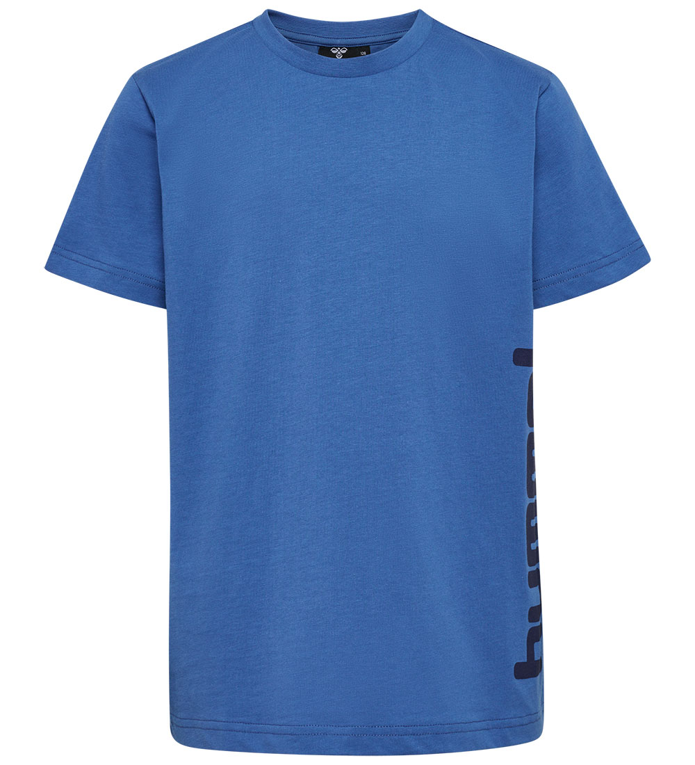 Hummel T-shirt - hmlPrint - Bright Cobalt/Black Iris