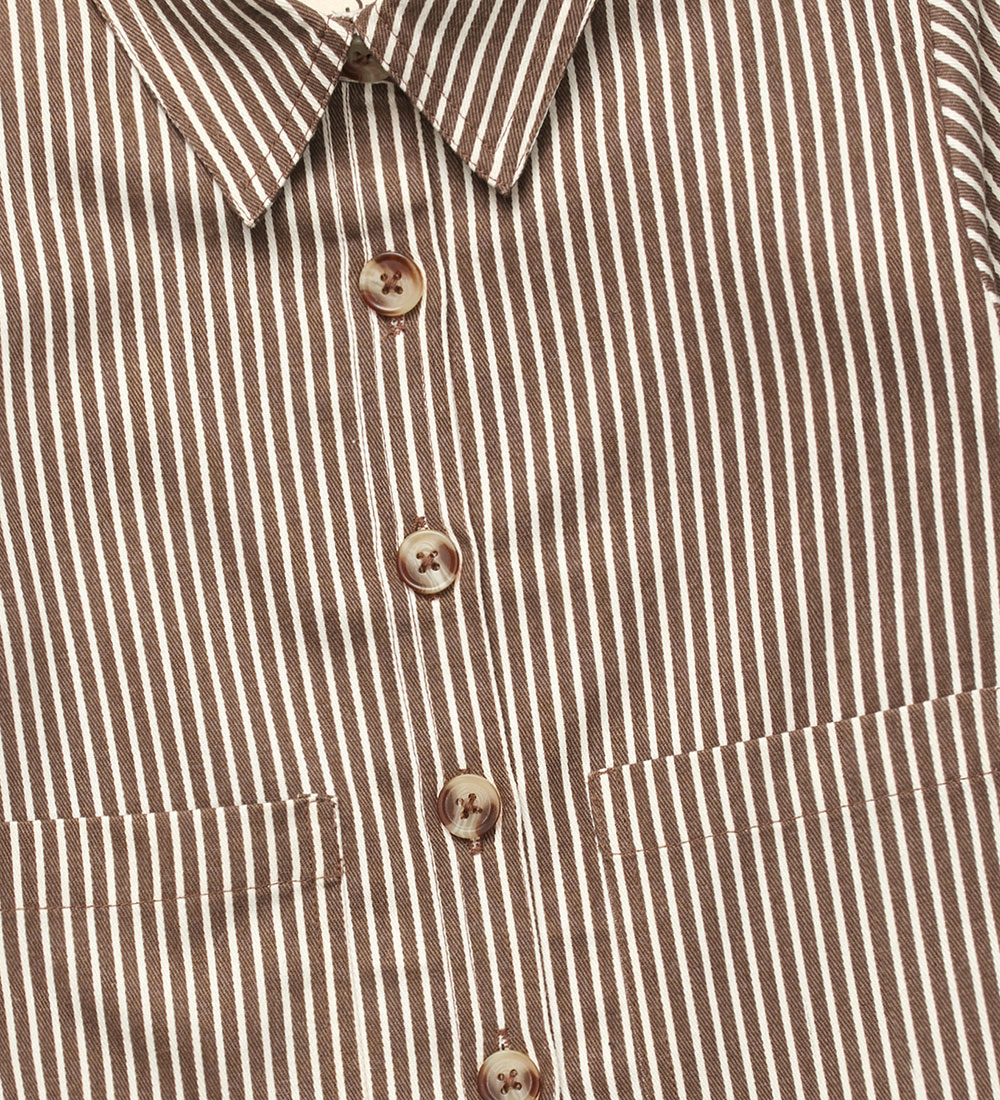 Flöss Skjorte - Bob - Roast Brown Stripe