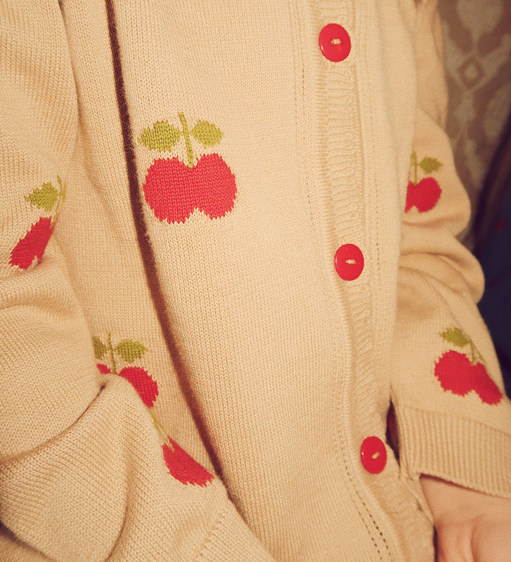 Flöss Cardigan - Strik - Barbara - Tan/Apple