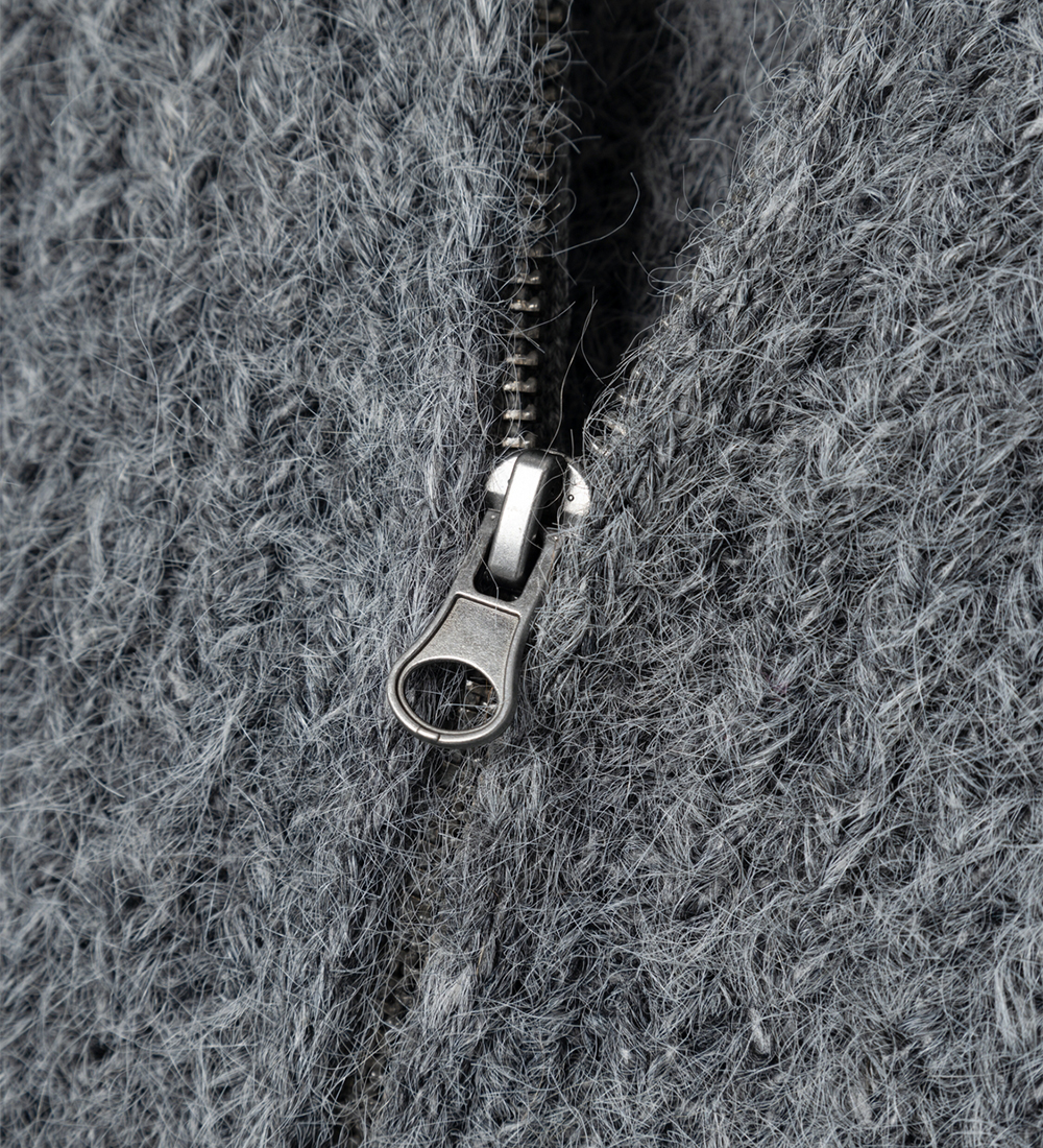 LMTD Cardigan - Strik - NlfNulo - Polyester/Uld - Dark Grey Mela