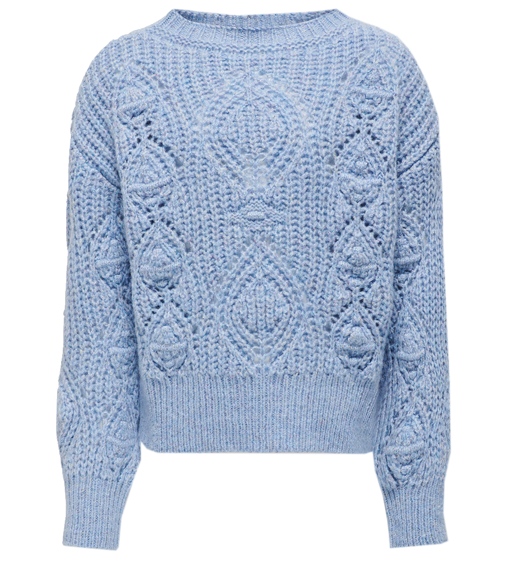 Kids Only - Bluse - Strik - Cashmere Blue/Multi Glitter