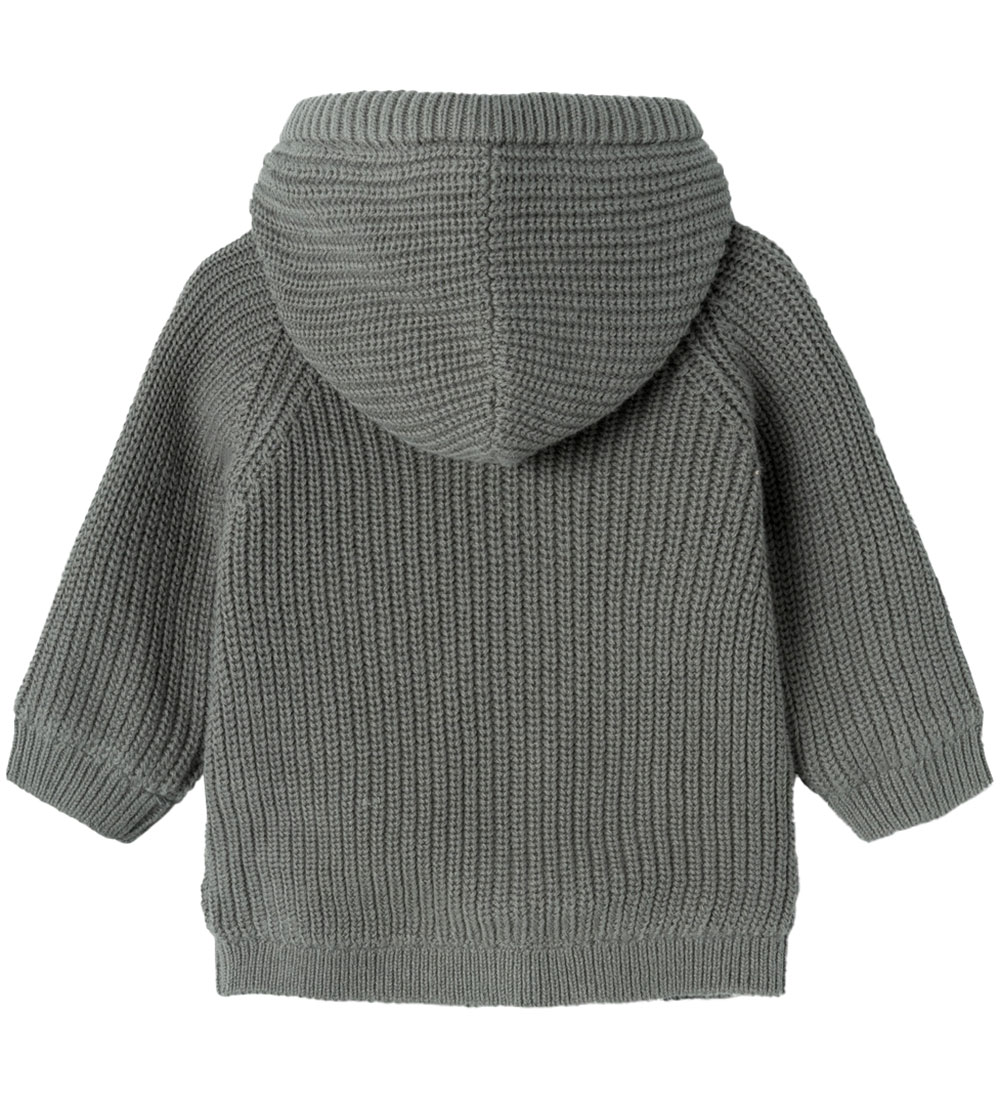 Lil' Atelier Cardigan - Strik - Rib - NbmNalo - Pewter
