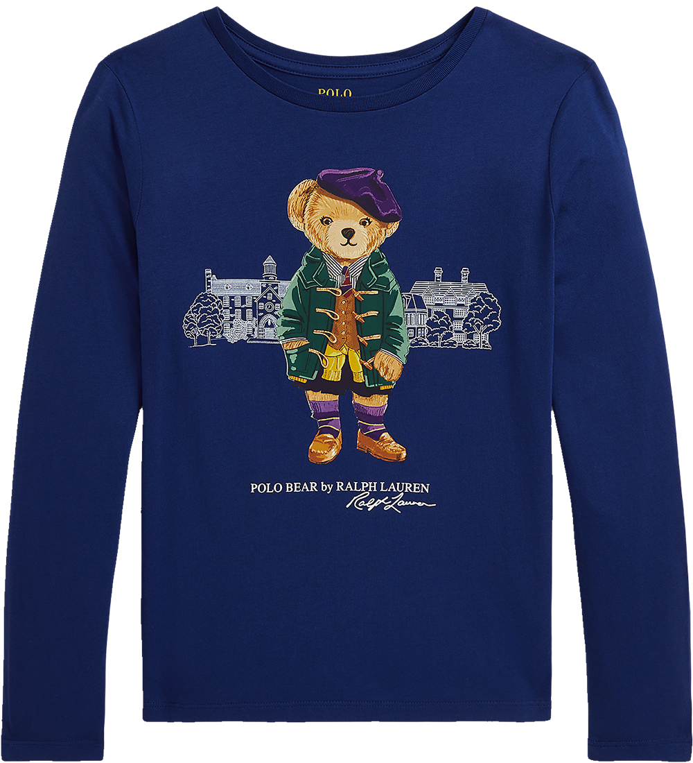 Polo Ralph Lauren Bluse - Blå m. Bamse