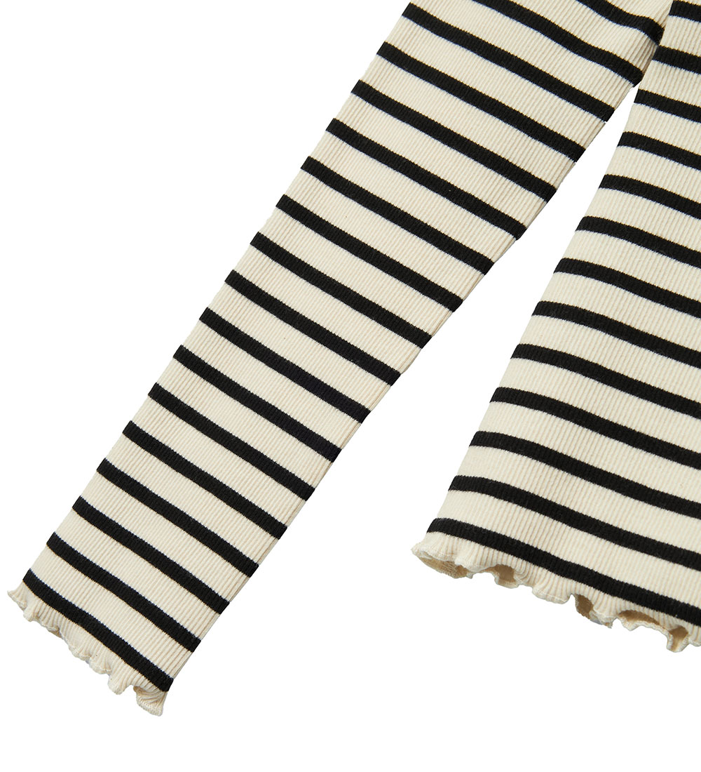 LMTD Bluse - NbfRille - White Alyssum/Black