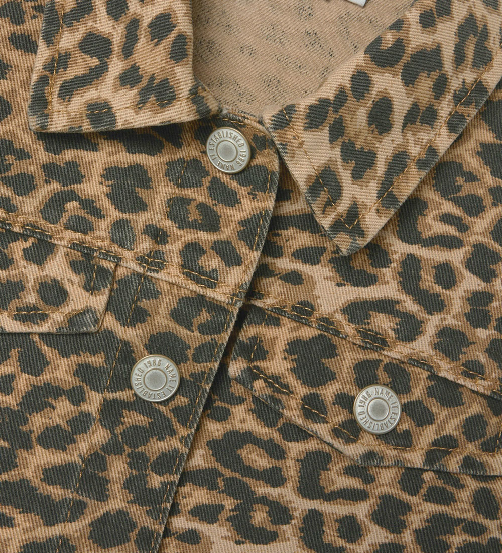 Name It Jakke - NkfOlivia - Silver Mink/Leopard